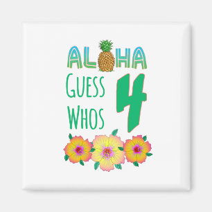 Kinder Aloha Tropical Luau 4. Geburtstag Magnet
