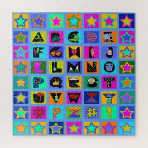 KINDER ALPHABET-BUCHSTABEN-QUILT PUZZLE