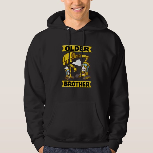 Kinder älterer Bruder 2023 Grabbagger Hoodie (Vorderseite)