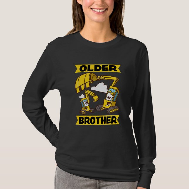 Kinder älterer Bruder 2023 Grabbagger T-Shirt (Vorderseite)