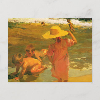 Kinder am Meer - Joaquín Sorolla Postkarte