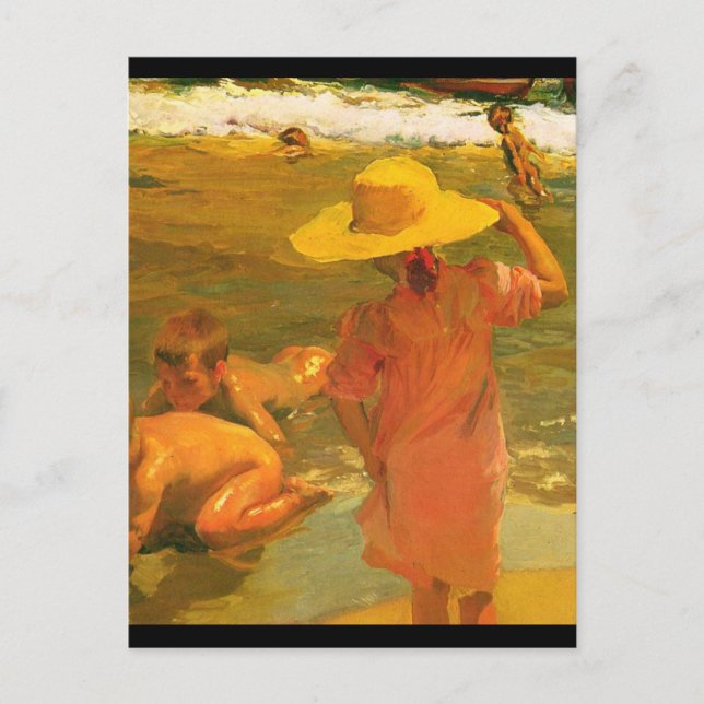 Kinder am Meer - Joaquín Sorolla Postkarte (Vorderseite)