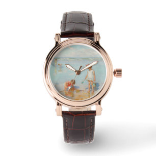 Kinder am Meer (Sommerstrand) Armbanduhr