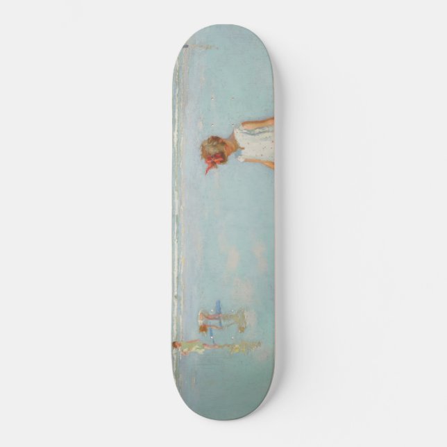 Kinder am Meer (Sommerstrand) Skateboard (Vorderseite)
