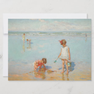 Kinder am Meer (Sommerszene am Strand) Karte