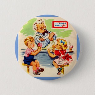 Kinder am Seidenbrunnen Button