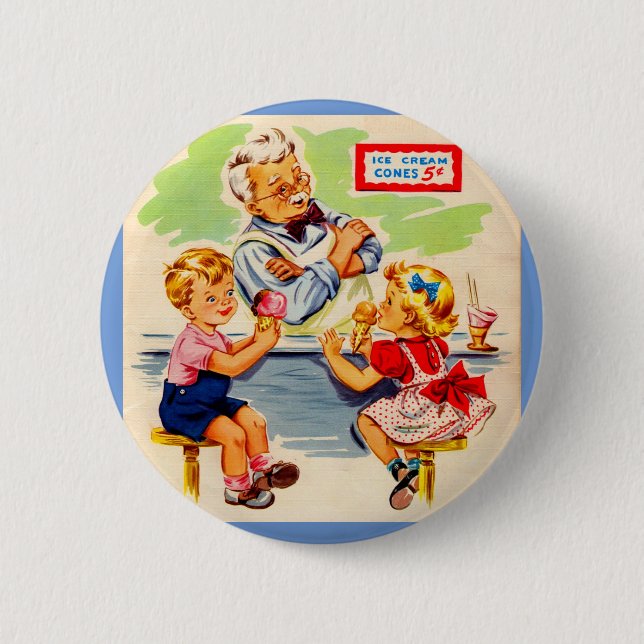 Kinder am Seidenbrunnen Button (Vorderseite)