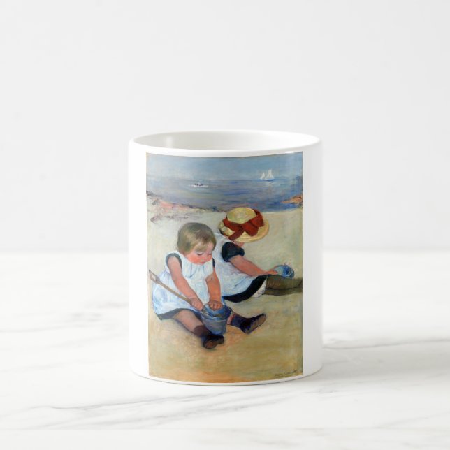 Kinder am Strand, Cassatt Kaffeetasse (Mittel)