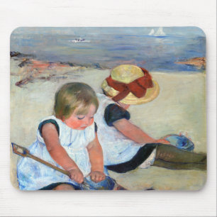 Kinder am Strand, Cassatt Mousepad