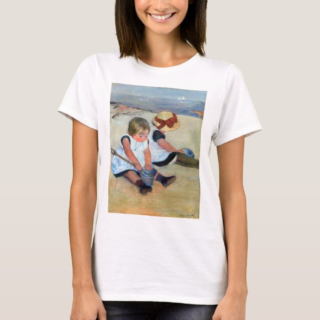 Kinder am Strand, Cassatt T-Shirt (Vorderseite)