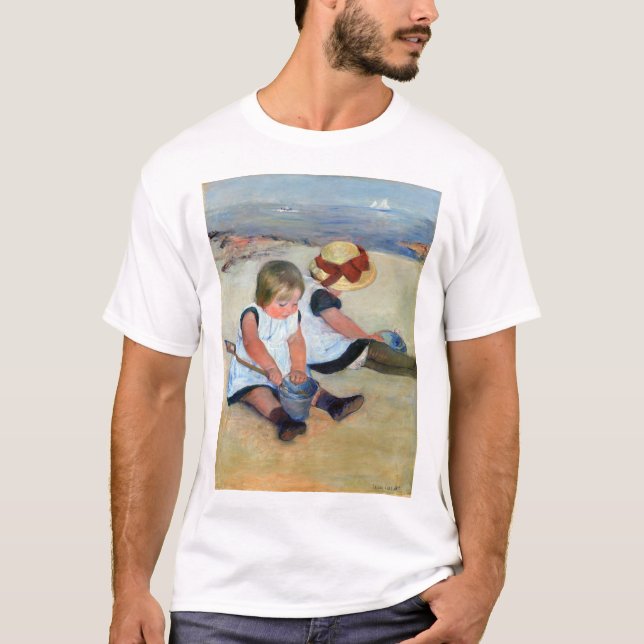 Kinder am Strand, Cassatt T-Shirt (Vorderseite)