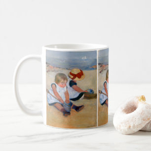 Kinder am Strand Kaffeetasse