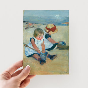 Kinder am Strand   Mary Cassatt Postcard Postkarte