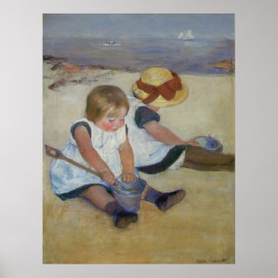 Kinder am Strand, Mary Cassatt Poster
