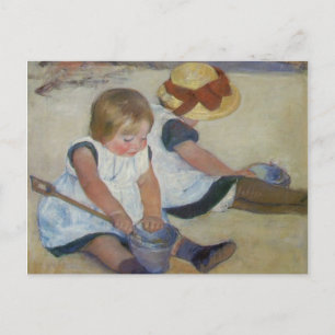Kinder am Strand, Mary Cassatt Postkarte