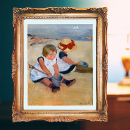 Kinder am Strand Poster