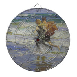 Kinder am Strand (von Edward Henry Potthast) Dartscheibe