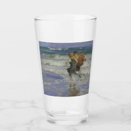 Kinder am Strand (von Edward Henry Potthast) Glas