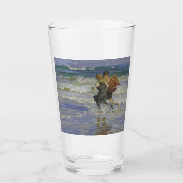 Kinder am Strand (von Edward Henry Potthast) Glas (Vorderseite)