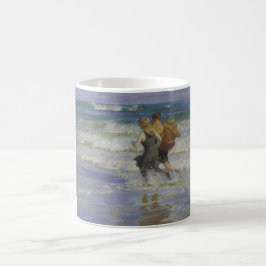 Kinder am Strand (von Edward Henry Potthast) Kaffeetasse