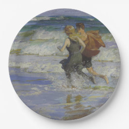 Kinder am Strand (von Edward Henry Potthast) Pappteller