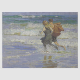 Kinder am Strand (von Edward Henry Potthast) Seidenpapier