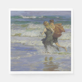 Kinder am Strand (von Edward Henry Potthast) Serviette