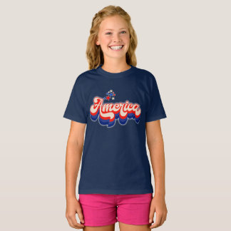 Kinder „America“-Grafik-T-Shirt – Casual Patriotis T-Shirt