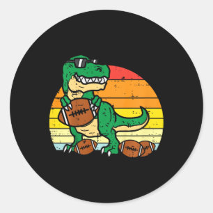 Kinder American Football Trex Retro Dinosaurier Bo Runder Aufkleber