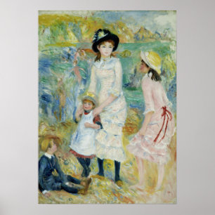 Kinder an der Küste, Guernsey Fine Art Poster