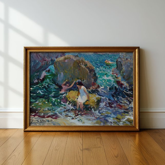Kinder an der Küste, Jávea | Joaquín Sorolla Poster (Von Creator hochgeladen)