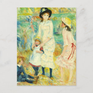 KINDER AN DER SEESHORE MIT RENOIR POSTKARTE