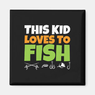 Kinder Angeln I Dieses Kind Liebt Es Zu Fischen I Magnet