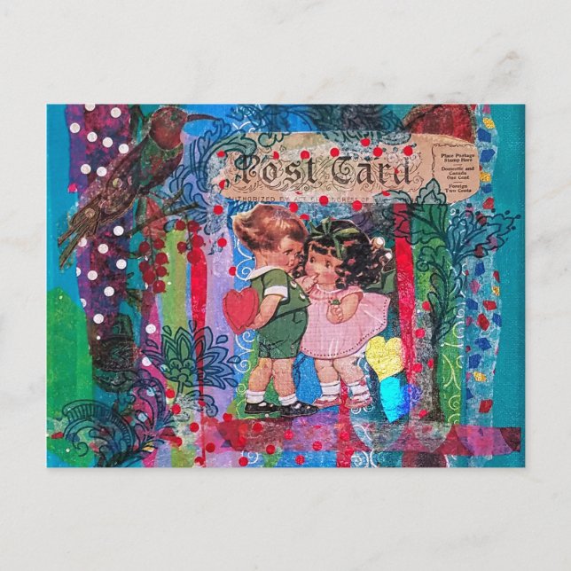 Kinder antike PostkarteVintage Valentines Tages Feiertagspostkarte (Vorderseite)