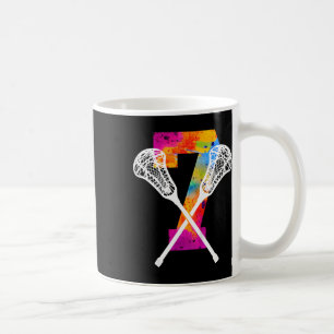 Kinder Anzahl 7 Jahre Lacrosse 7. Geburtstag Kaffeetasse