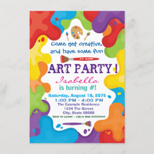 Kinder Art Party Einladungen