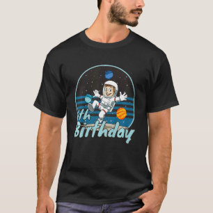 Kinder Astronautin 6. Geburtstagsraum Kinder Party T-Shirt