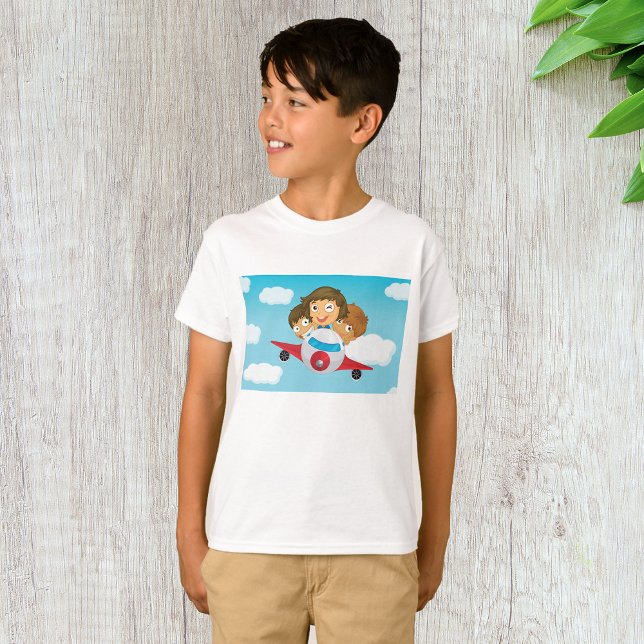Kinder auf dem Flugzeug T-Shirt (Von Creator hochgeladen)