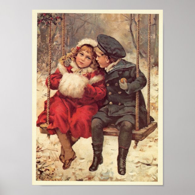 Kinder auf dem Laufsteg Poster (Vorne)