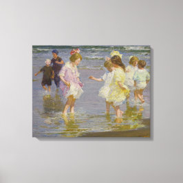 Kinder auf dem Strand (von E.H. Potthast) Leinwanddruck