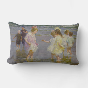 Kinder auf dem Strand (von E.H. Potthast) Lendenkissen