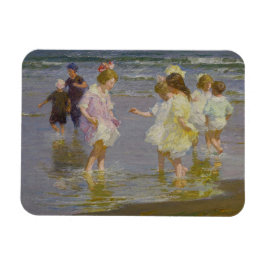 Kinder auf dem Strand (von E.H. Potthast) Magnet