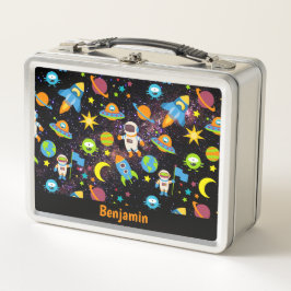 Kinder auf dem Weltraum Metall Brotdose