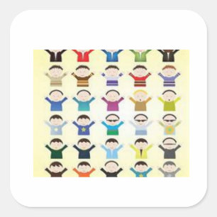 Kinder-Aufkleber Quadratischer Aufkleber