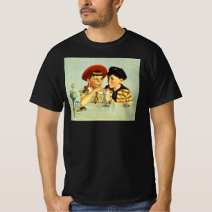 Kinder aus der Vintage-Zeit, Junge und Mädchen tei T-Shirt