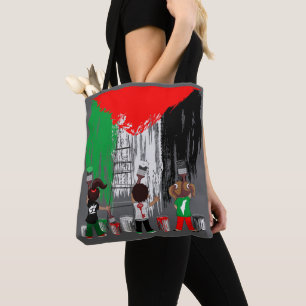Kinder aus Gaza malen die palästinensische Flagge