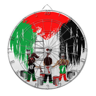 Kinder aus Gaza malen die palästinensische Flagge  Dartscheibe