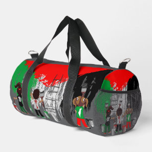Kinder aus Gaza malen die palästinensische Flagge Duffle Bag