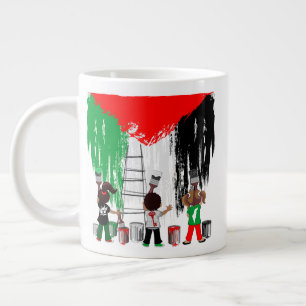 Kinder aus Gaza malen die palästinensische Flagge Jumbo-Tasse