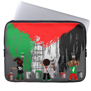 Kinder aus Gaza malen die palästinensische Flagge  Laptopschutzhülle